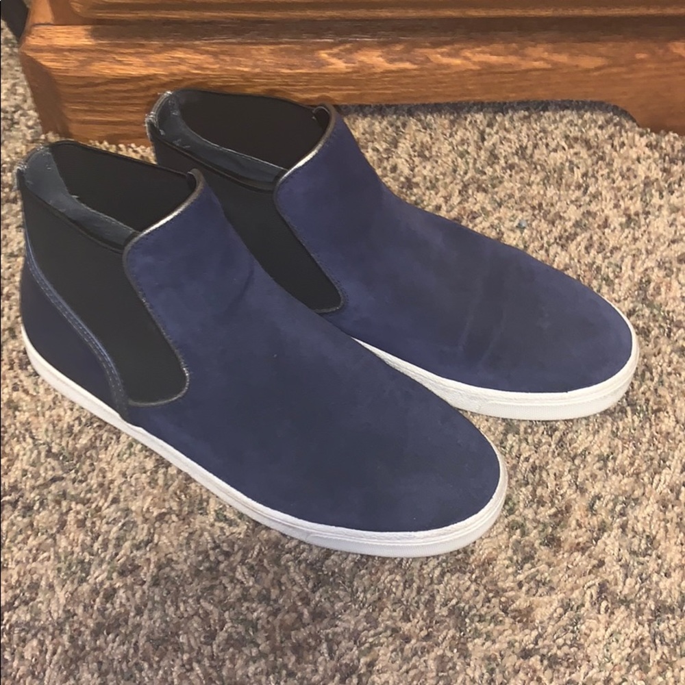 Blue suede Sam Edelman high tops